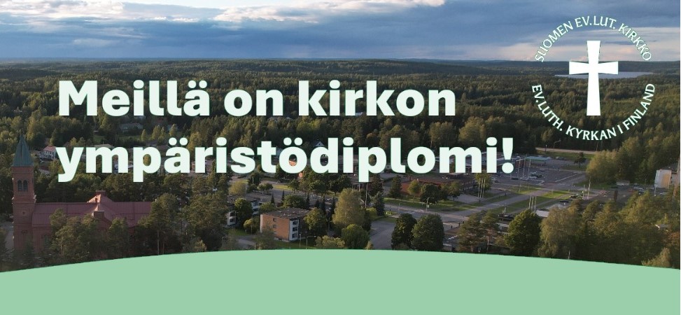 Meillä on ympäristödiplomi-banneri